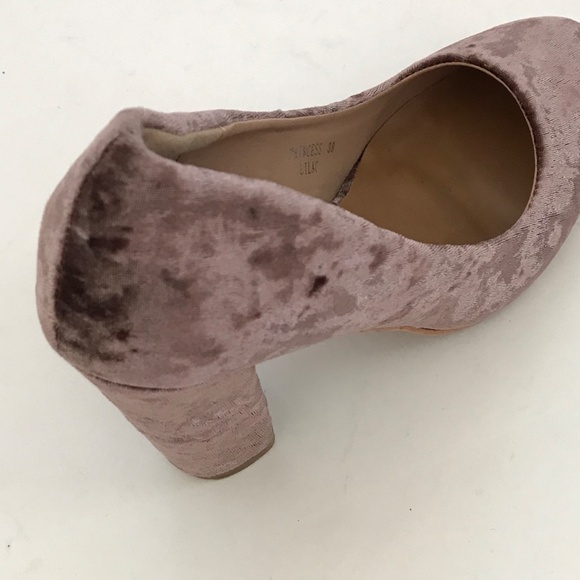PATRIZIA By SPRING STEP Velvet Heels Block Heel Pump Lilac Size 7.5 - Picture 7 of 16